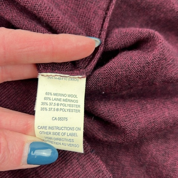 Joseph Abboud Men's Casual Burgundy ¼ Zip Mock Neck Sweater - Picture 8 of 9